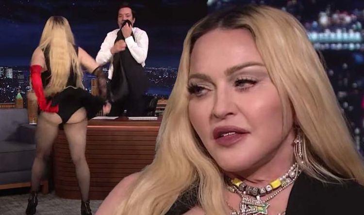 Madonna, 63, stuns Tonight Show viewers as she flashes bum to audience 'Next level cringe'