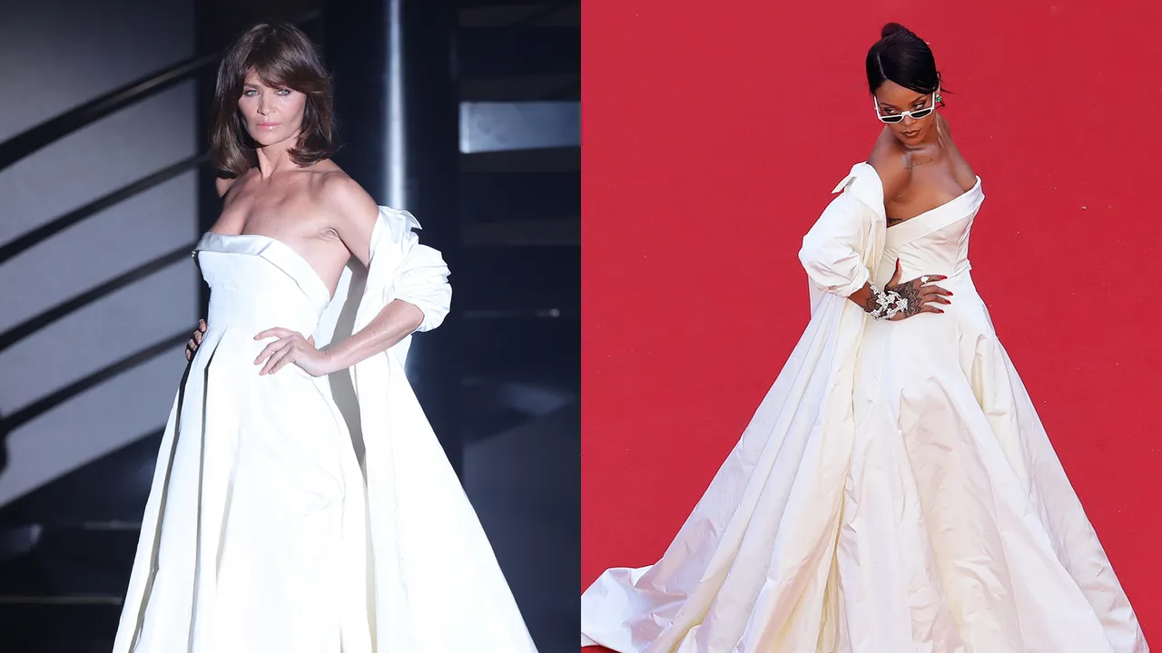 Helena Christensen Just Re-Wore Rihanna’s Legendary Cannes Bridal Look