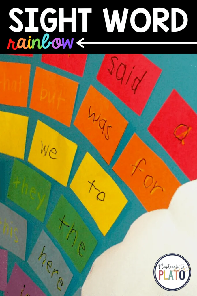 This rainbow words activity is a great way to learn sight words.