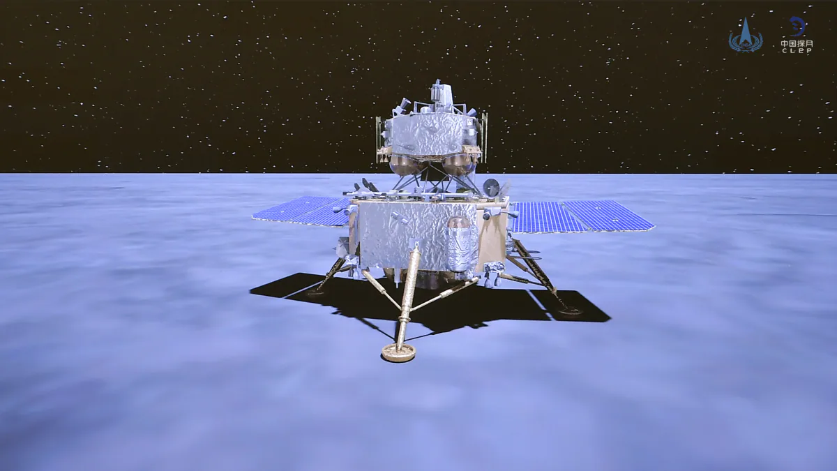 China’s Chang’e 5 Spacecraft Lands on Moon to Bring Rocks Back to Earth