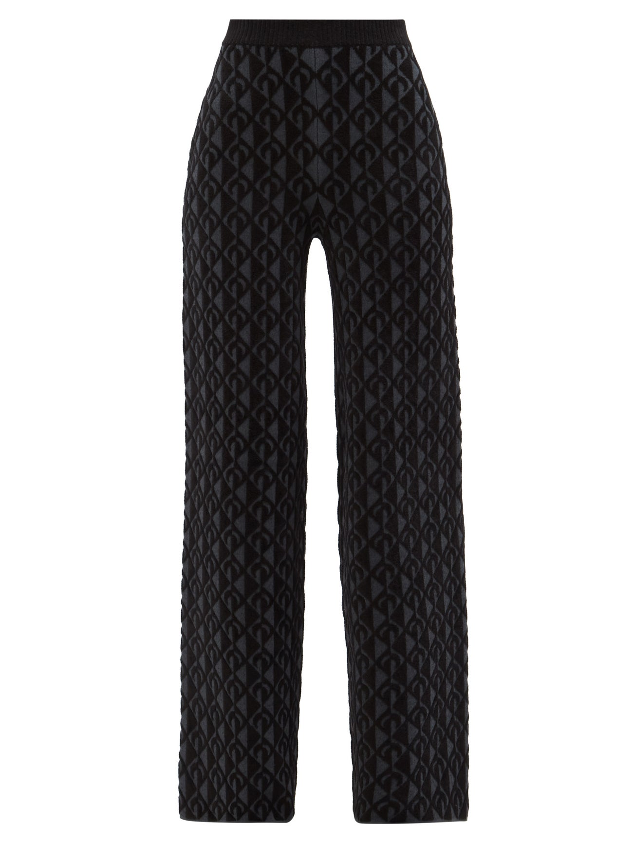 Marine Serre Lozenge Wide-Leg Trousers
