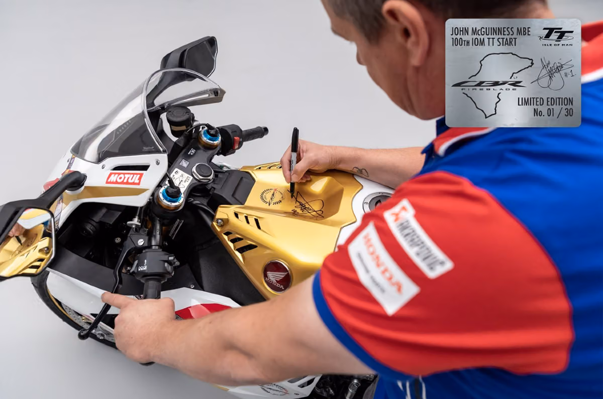 Limited edition Honda Fireblade SP superbike celebrates John McGuinness’ 100th Isle Of Man TT race start