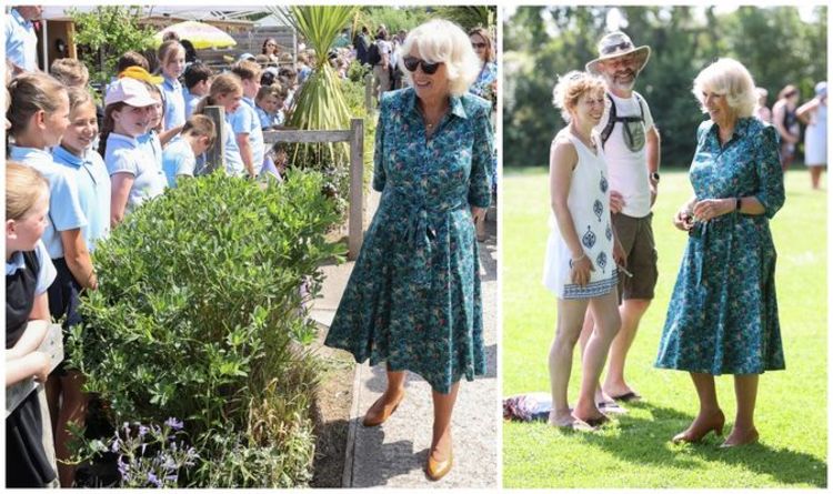 ‘So cute’: Camilla greets schoolchildren in Cornwall - Duchess shines in turquoise