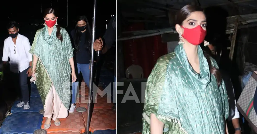Sonam Kapoor clicked taking the Versova jetty