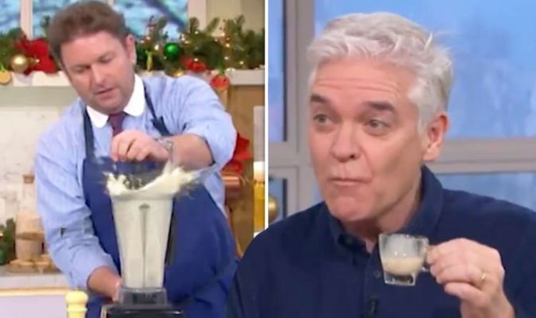 James Martin: Phillip Schofield reacts to swipe at chef after This Morning blender chaos