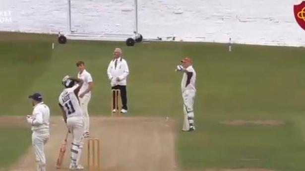 Watch: Batsman’s big six smashes windscreen of his own car