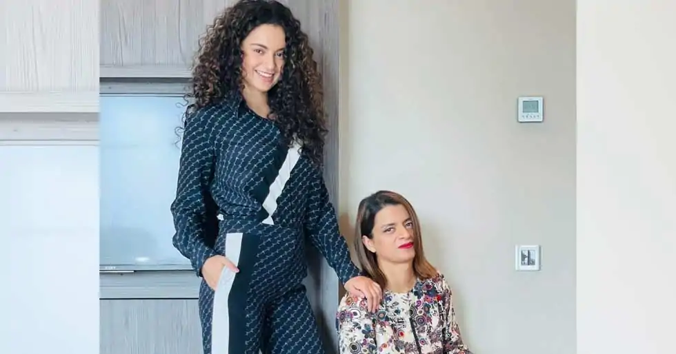Kangana Ranaut takes a day off from shoot to celebrate sister Rangoli Chandel’s birthday