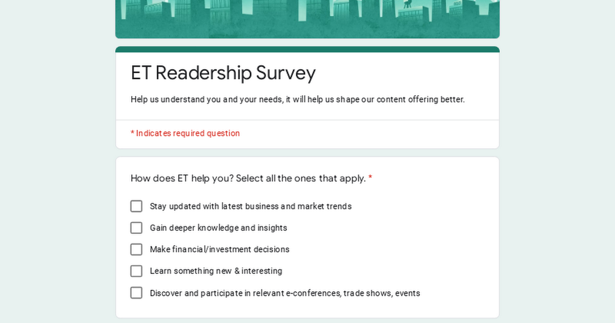 ET Readership Survey