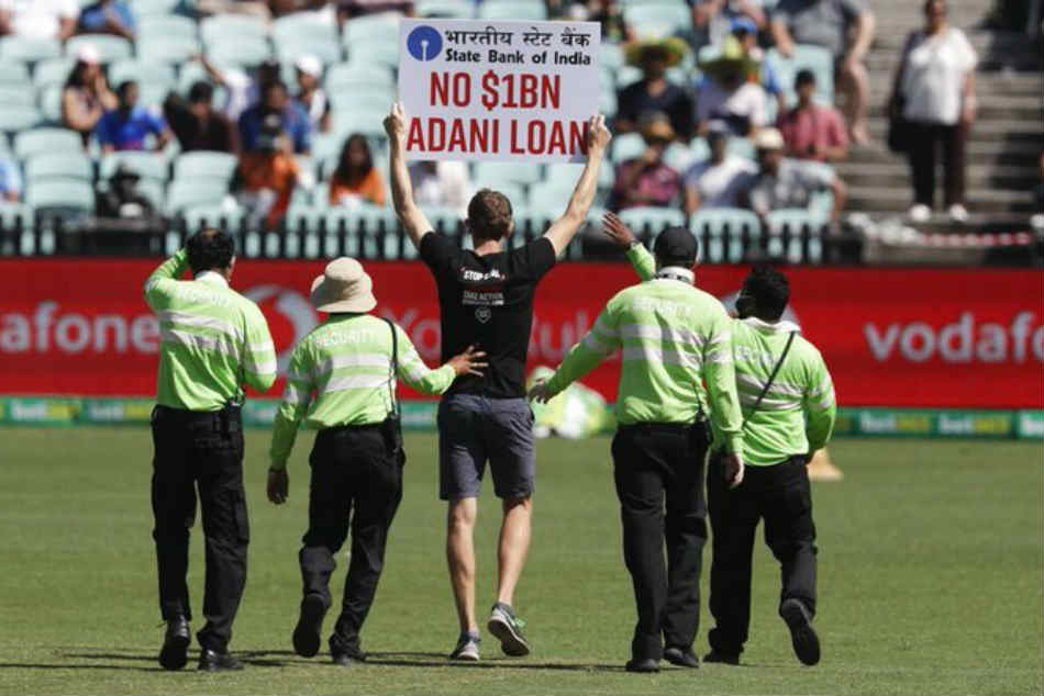 India vs Australia | Protesters invade Sydney ground with placards against Adani project Down Under