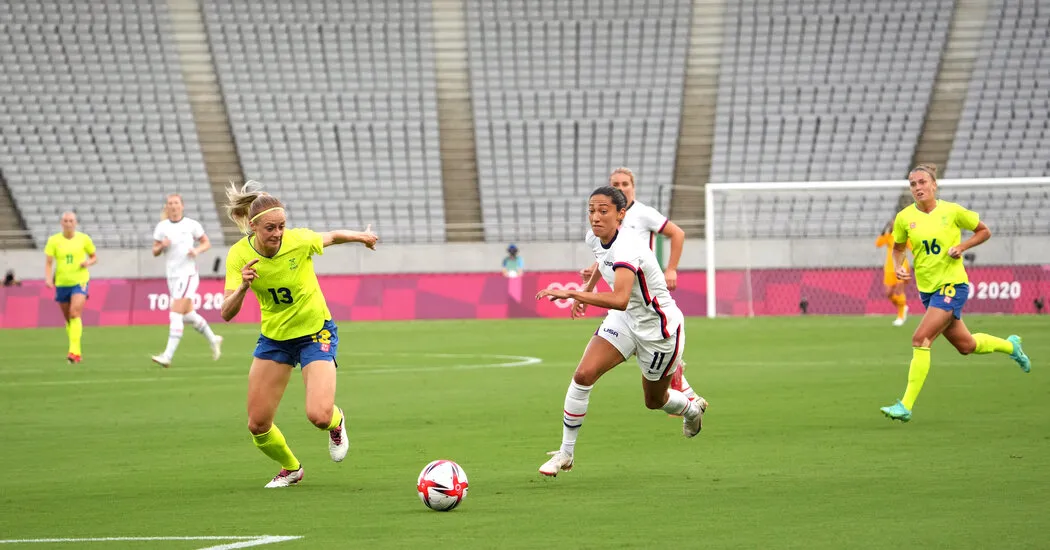 Live Updates: Sweden Leads U.S. in Olympic Soccer Opener
