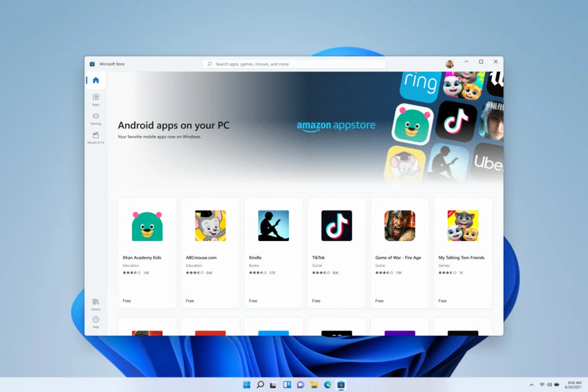 Windows 11 to Come With Ability to Run Android Apps Natively