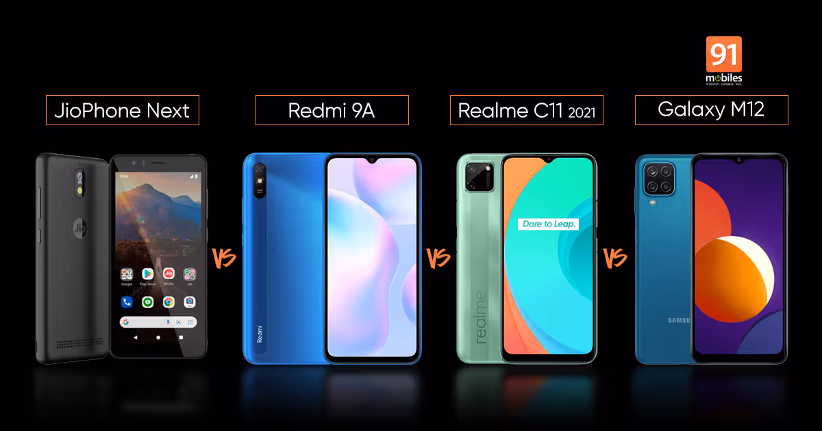 Jio Phone Next vs cheapest 4G phones from Xiaomi, Realme, and Samsung | 91mobiles.com