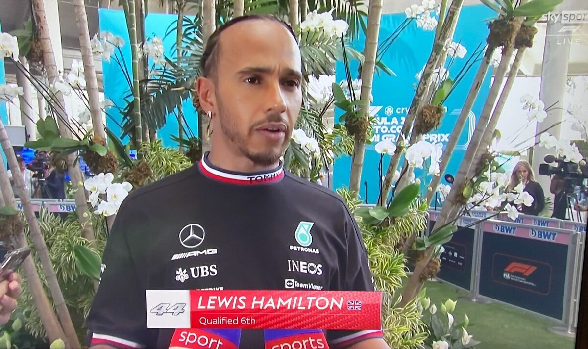 Lewis Hamilton 'grateful' after beating George Russell in Miami Grand Prix qualifying
