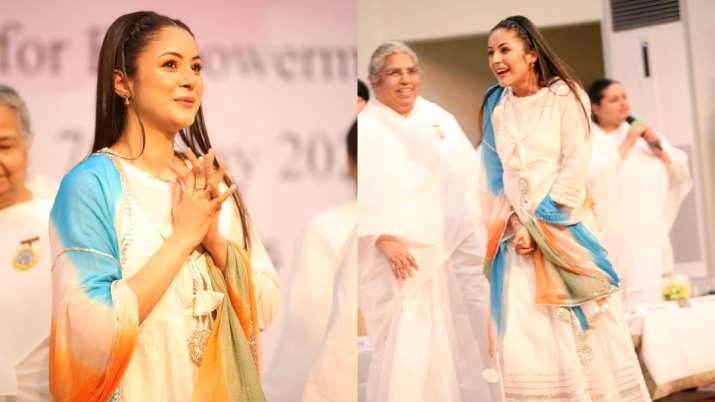 Shehnaaz Gill dances with Brahma Kumaris on Punjabi folk song, fans get emotional | WATCH