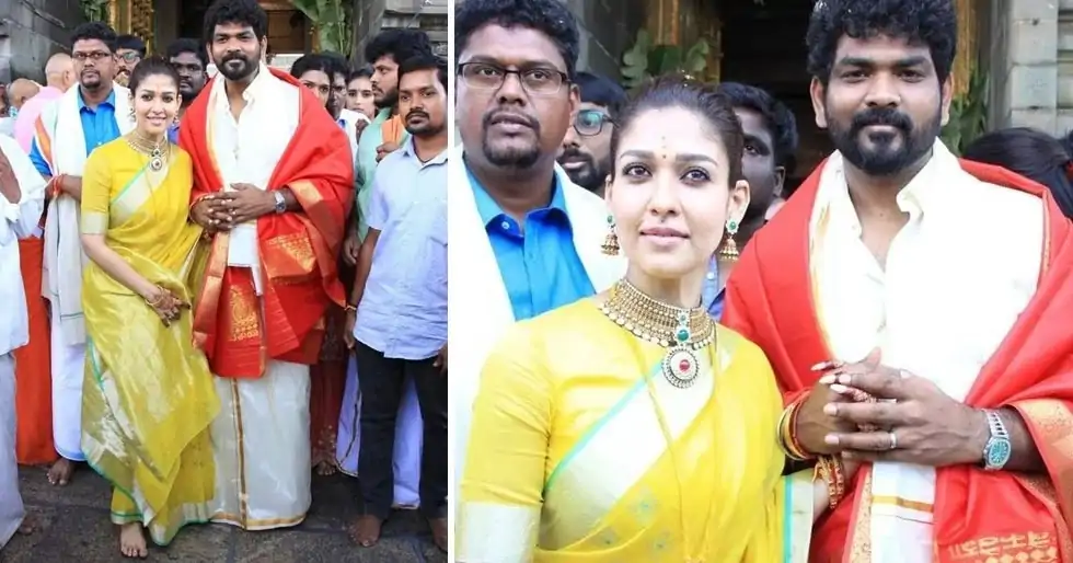 Nayanthara and Vignesh Shivan spotted at the Tirupati temple as the newlyweds seek blessings