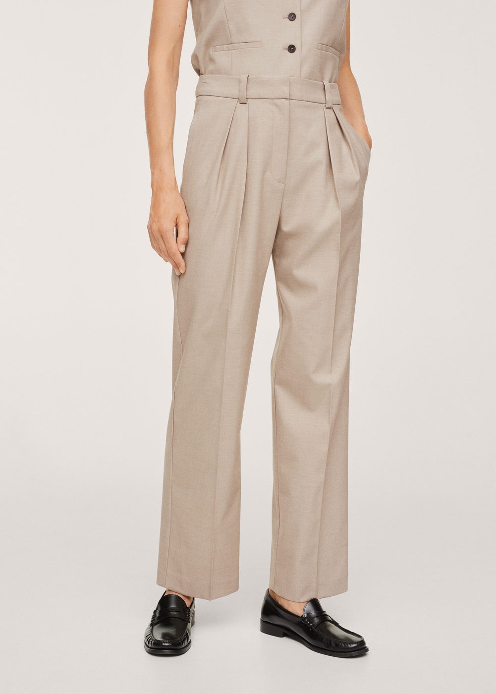 Mango Pleated Suit Pants