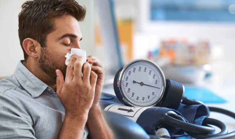 High blood pressure: Nosebleeds could be an indication you’re at risk of hypertension
