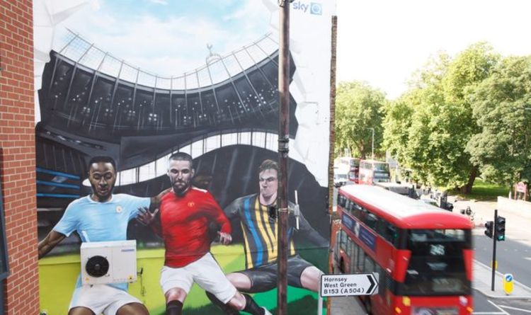 Larger-than-life mural appears in London of England's top three favourite football heroes