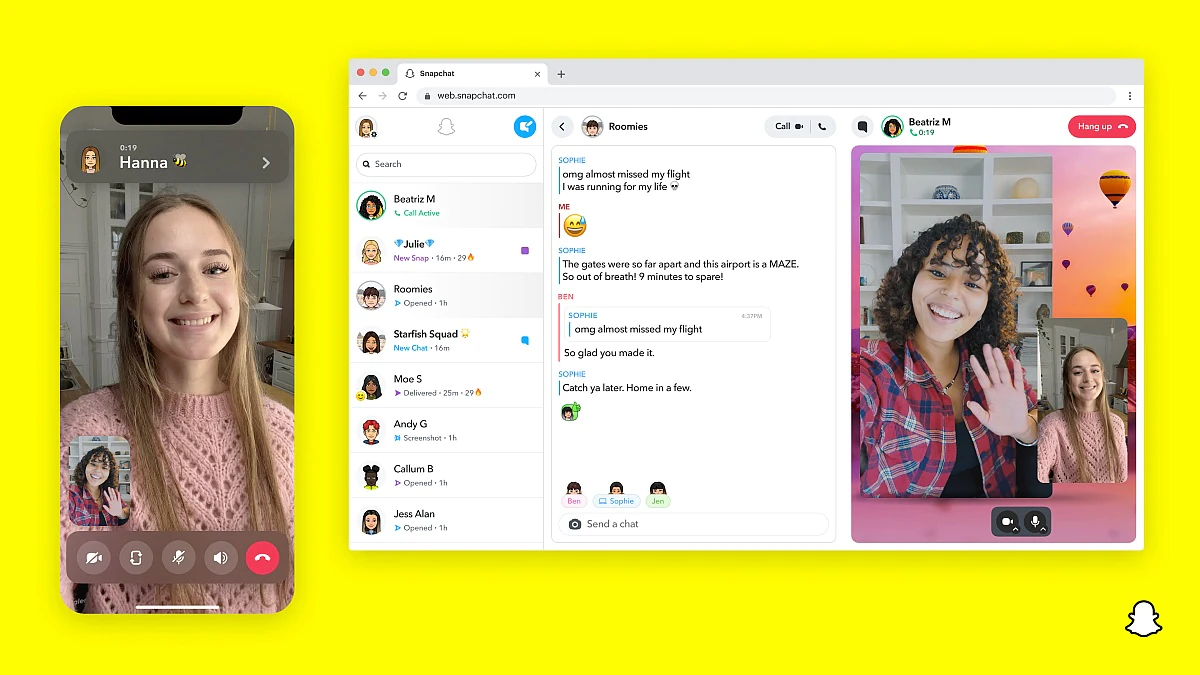 Snapchat for Web With Chat Reactions, Lenses Rolls Out Globally: Details