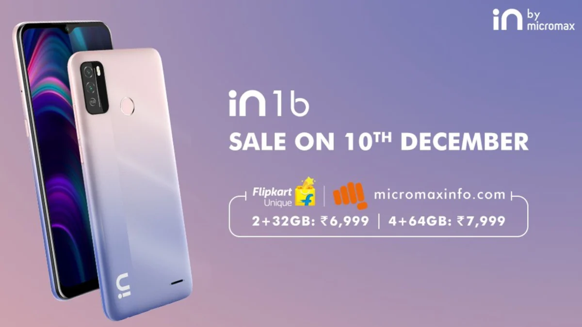 Micromax In 1b to Go on First Sale in India on December 10