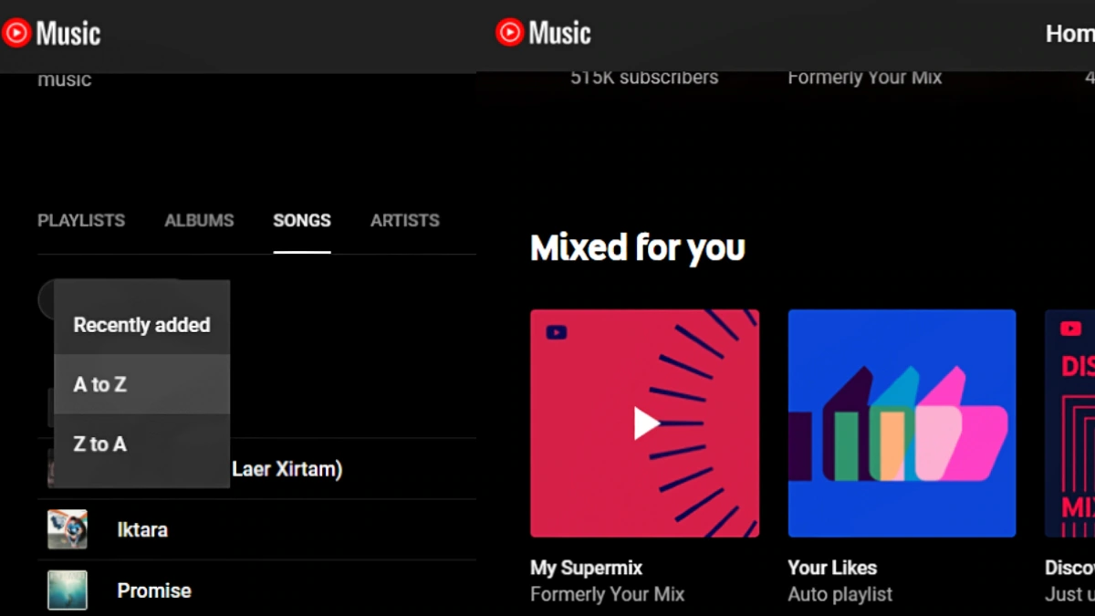 YouTube Music Gets New Library Sorting Options, Renames Your Mix Playlist