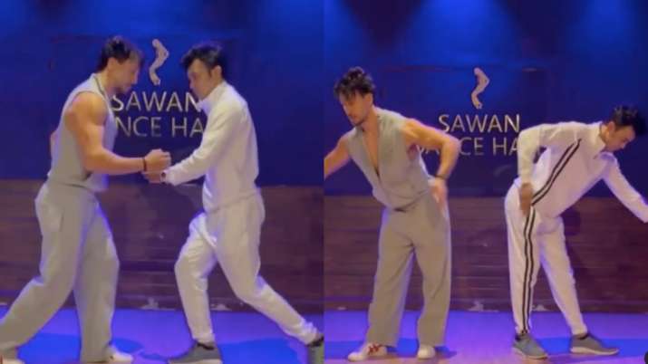 Tiger Shroff grooving to the tunes of 'Breathe in breathe out' with his dance guru will leave you awestruck
