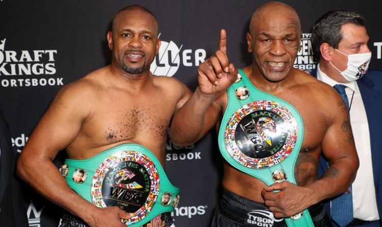 Mike Tyson and Roy Jones Jr draw in Los Angeles as boxing legends roll back the years
