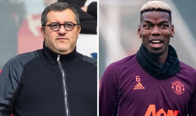 Mino Raiola namechecks Paul Pogba's potential next club with star 'not happy at Man Utd'