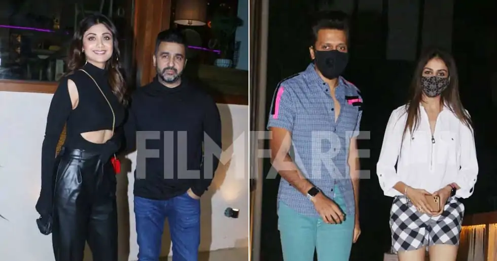 Shilpa Shetty Kundra steps out with Raj Kundra, Riteish Deshmukh and Genelia Deshmukh