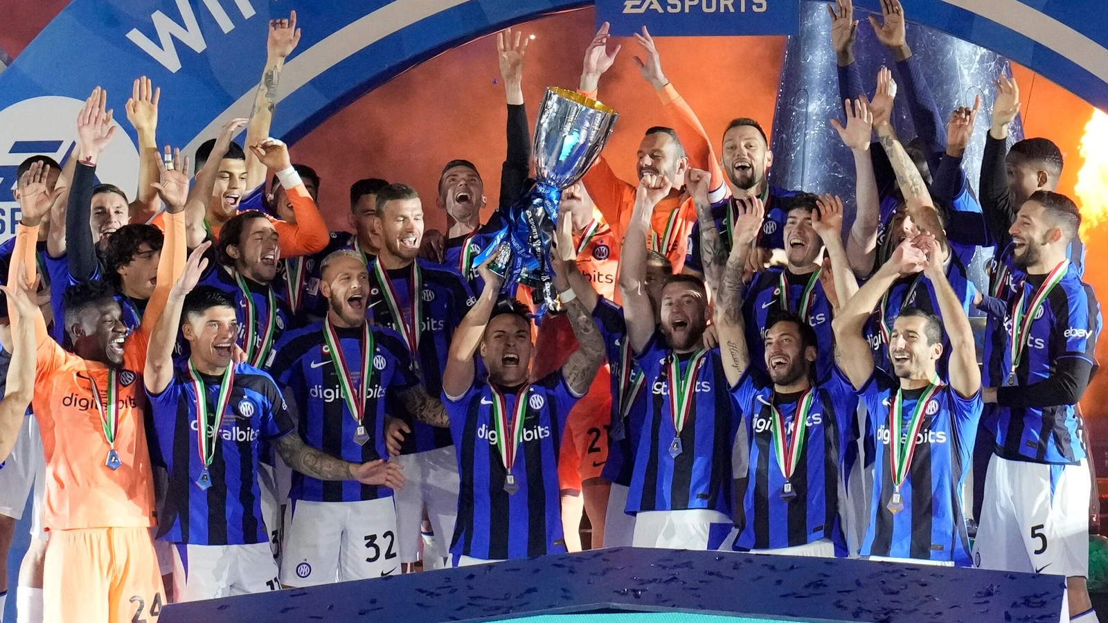 Inter thrash rivals Milan 3-0 to win Italian Supercup