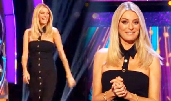 Tess Daly shows off model figure in revealing black dress - but some fans left confused