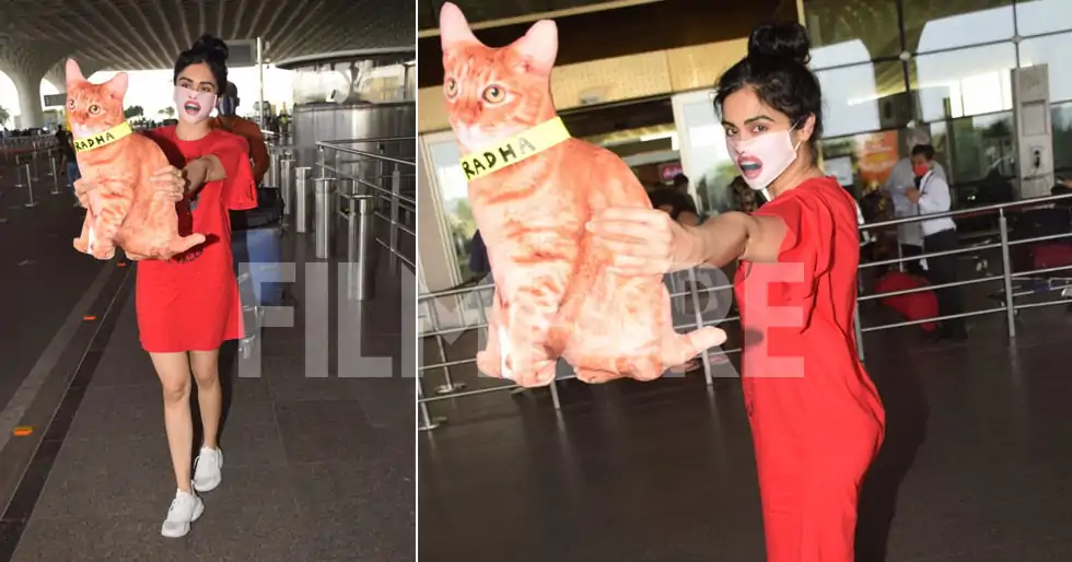 LOL! Check out Adah Sharma’s buddy for her flight today