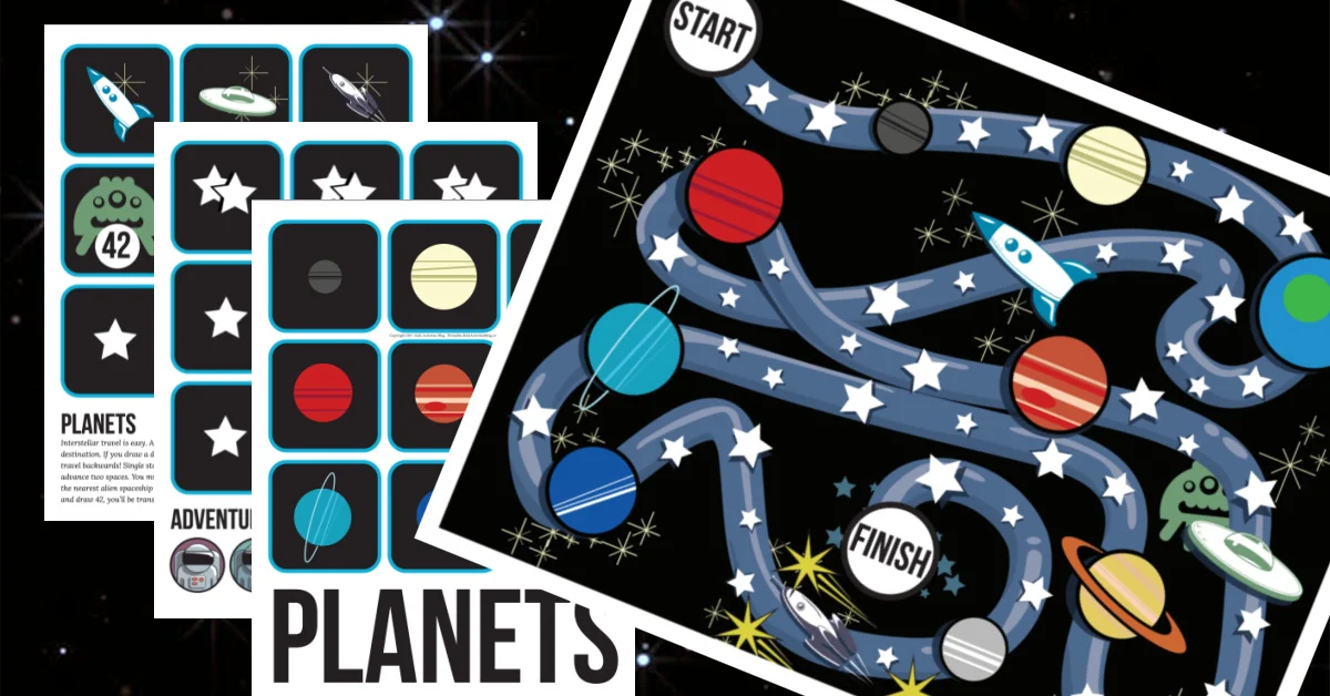 Out of this World Free Printable Galaxy Board Game for Kids | Kids Activities Blog
