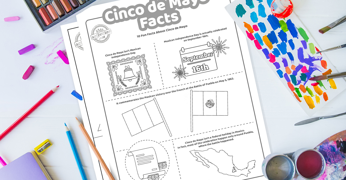 10 Cinco de Mayo Fun Facts {Free Coloring Pages}