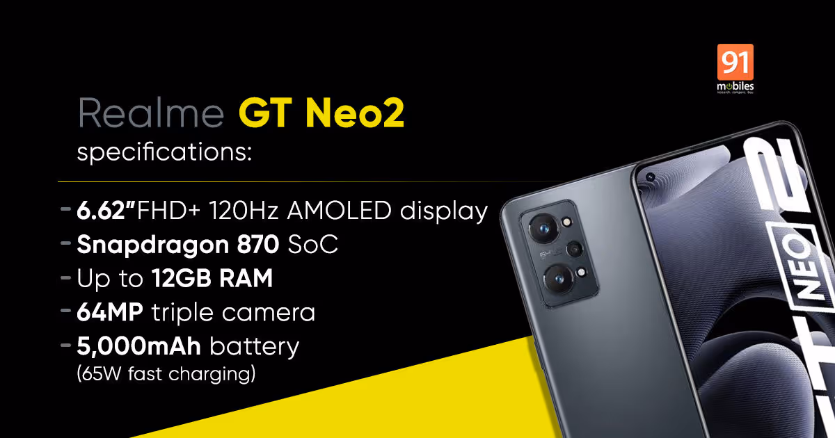 Realme GT Neo2 India launch date officially revealed | 91mobiles.com