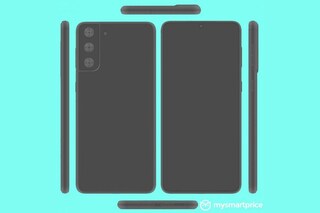 The Samsung Galaxy S21+ renders also show a wrap-around camera module, with a triple rear camera setup, which may be the same exact unit used in the vanilla Galaxy S21 variant. (Image Credit: MySmartPrice)