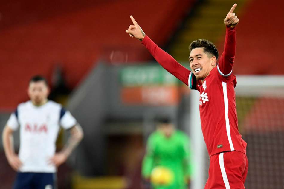 Liverpool 2-1 Tottenham: Late Firmino header puts champions top