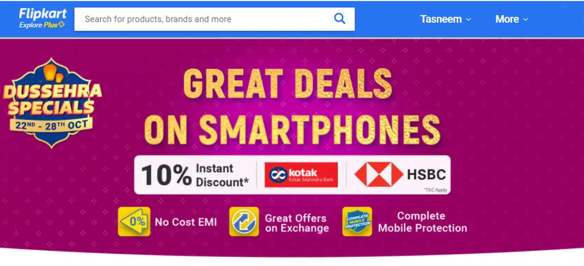 Flipkart Dussehra Specials Sale Begins: Top Deals on Mobiles