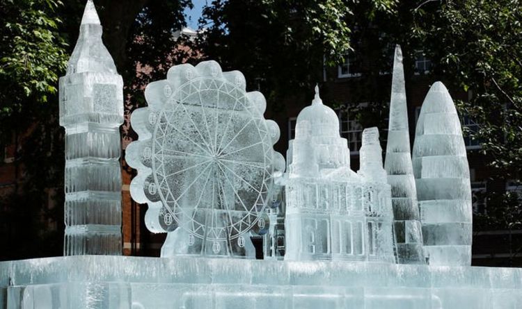 Giant ice sculpture unveiled in London