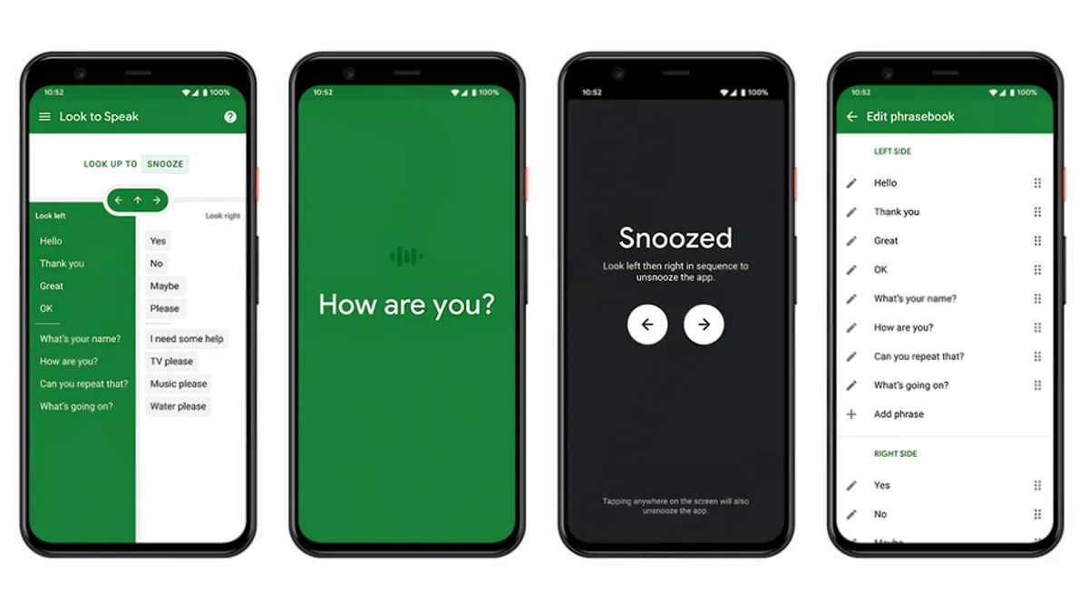 Google Look to Speak App Lets People Use Their Eyes to Select Phrases