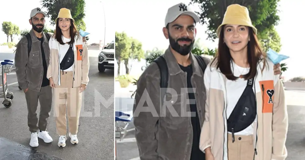 Virat Kohli and Anushka Sharma bring fashion A- game at the airport