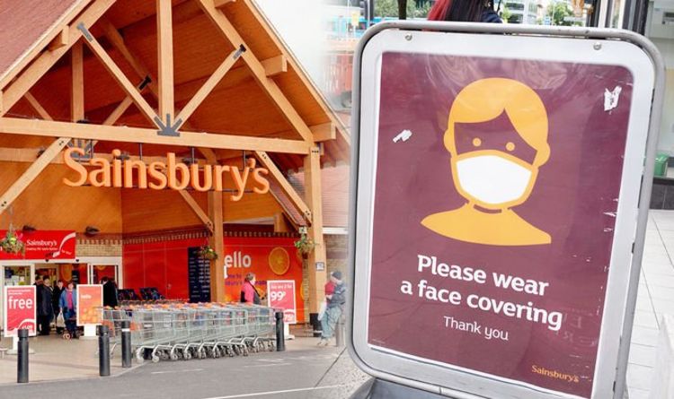 Sainsbury's warns shoppers must wear face masks and shop alone as restrictions tighten