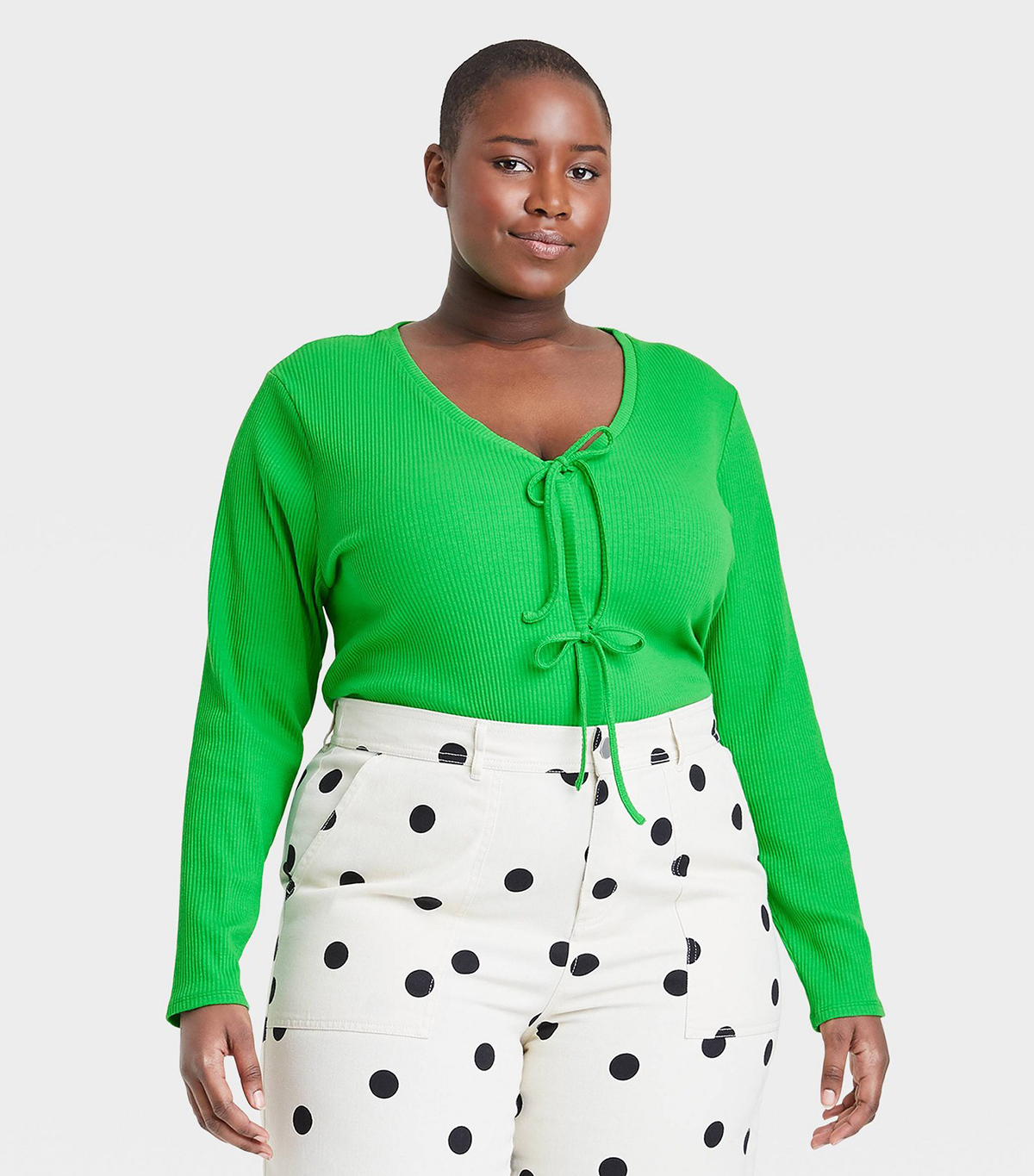 Who What Wear x Target Long Sleeve V-Neck Shirt