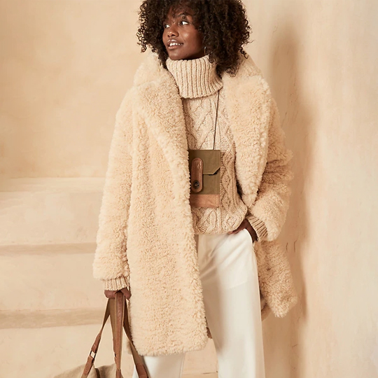 Banana Republic Sherpa Cocoon Coat