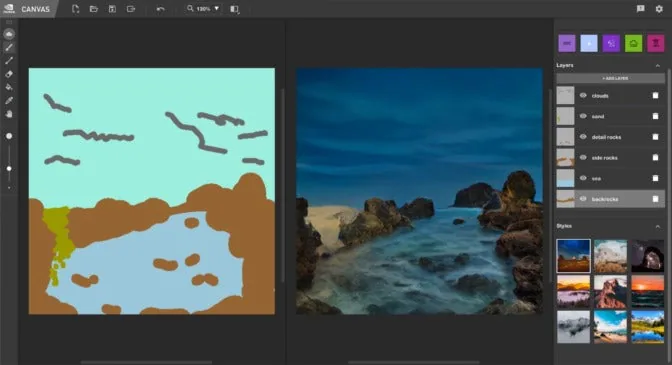 Nvidia’s Canvas App Is Here to Transform Crappy Sketches into Photorealistic Artwork