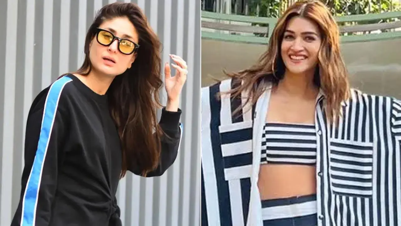 Kareena Kapoor, Kriti Sanon return to Mumbai after shooting for `The Crew` in Go
