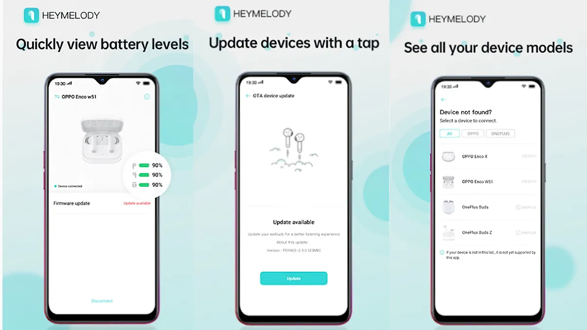 HeyMelody App Lets You Download Updates for OnePlus and Oppo Earbuds