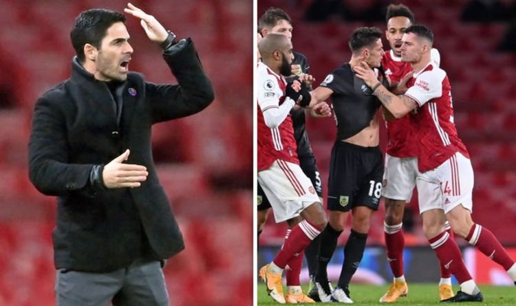 Mikel Arteta condemns Granit Xhaka as Arsenal match unwanted record with Burnley loss