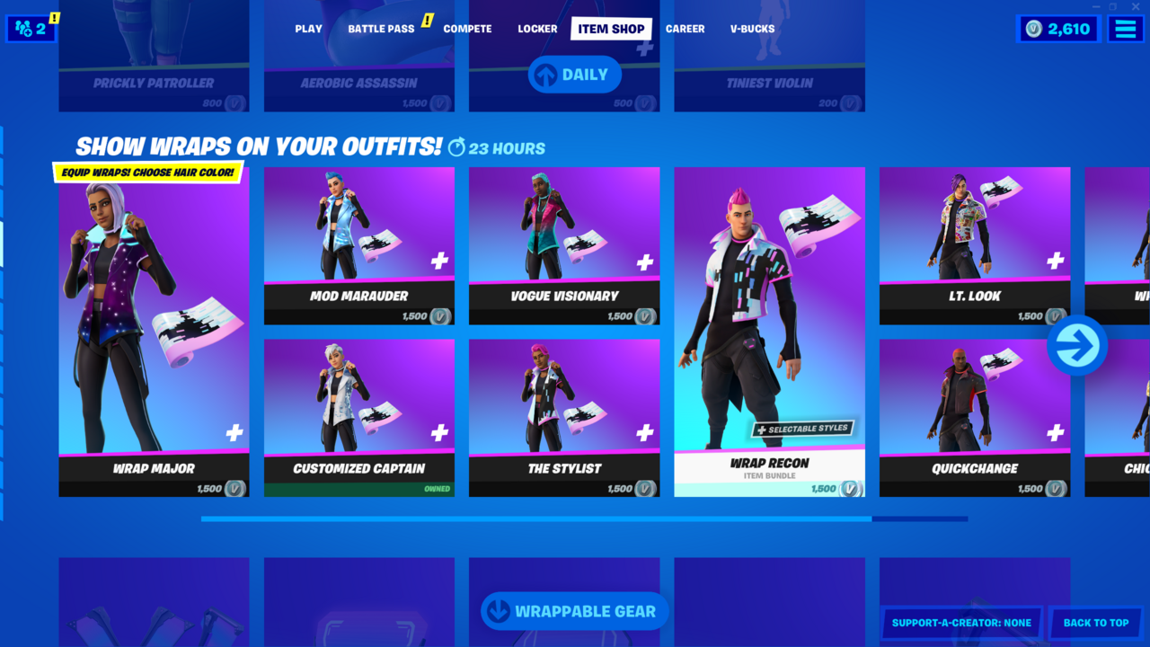 What's In The Fortnite Item Shop Today - November 10, 2021: Wrappable Outfits Are Back