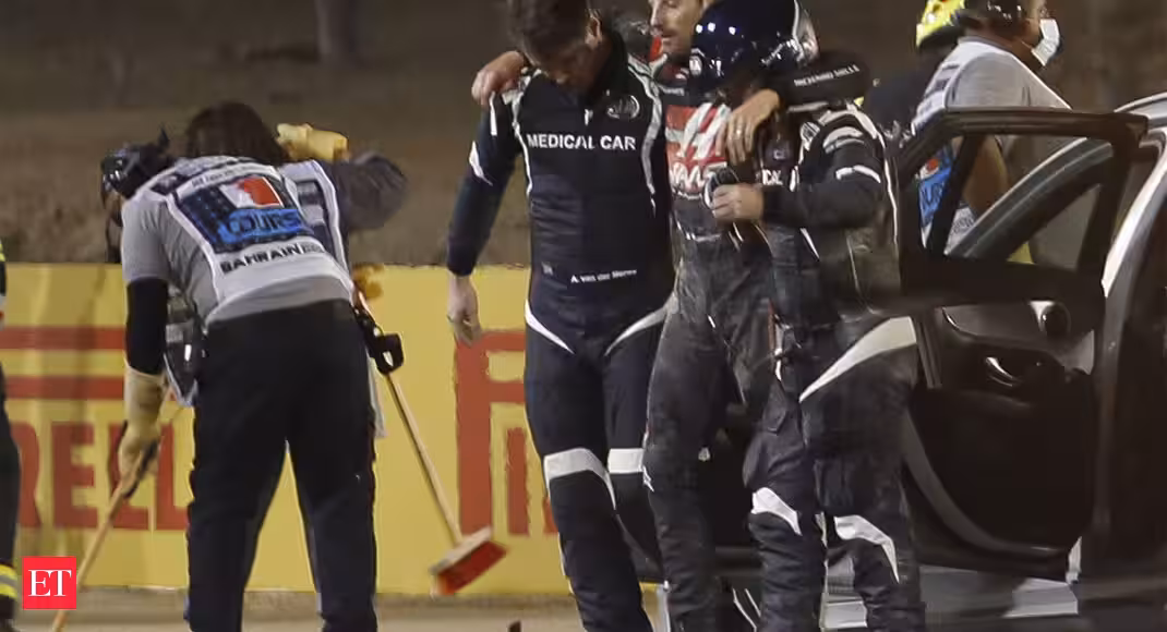 F1 driver Grosjean escapes after horror crash at Bahrain GP